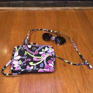 Vera Bradley Purple Punch mini bag & sunglasses